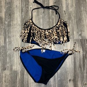 Black/Leopard Bikini